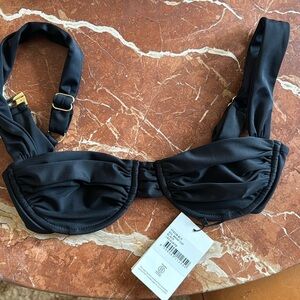 NWT Faithfull the Brand Sol underwire bikini top black size 2/XS